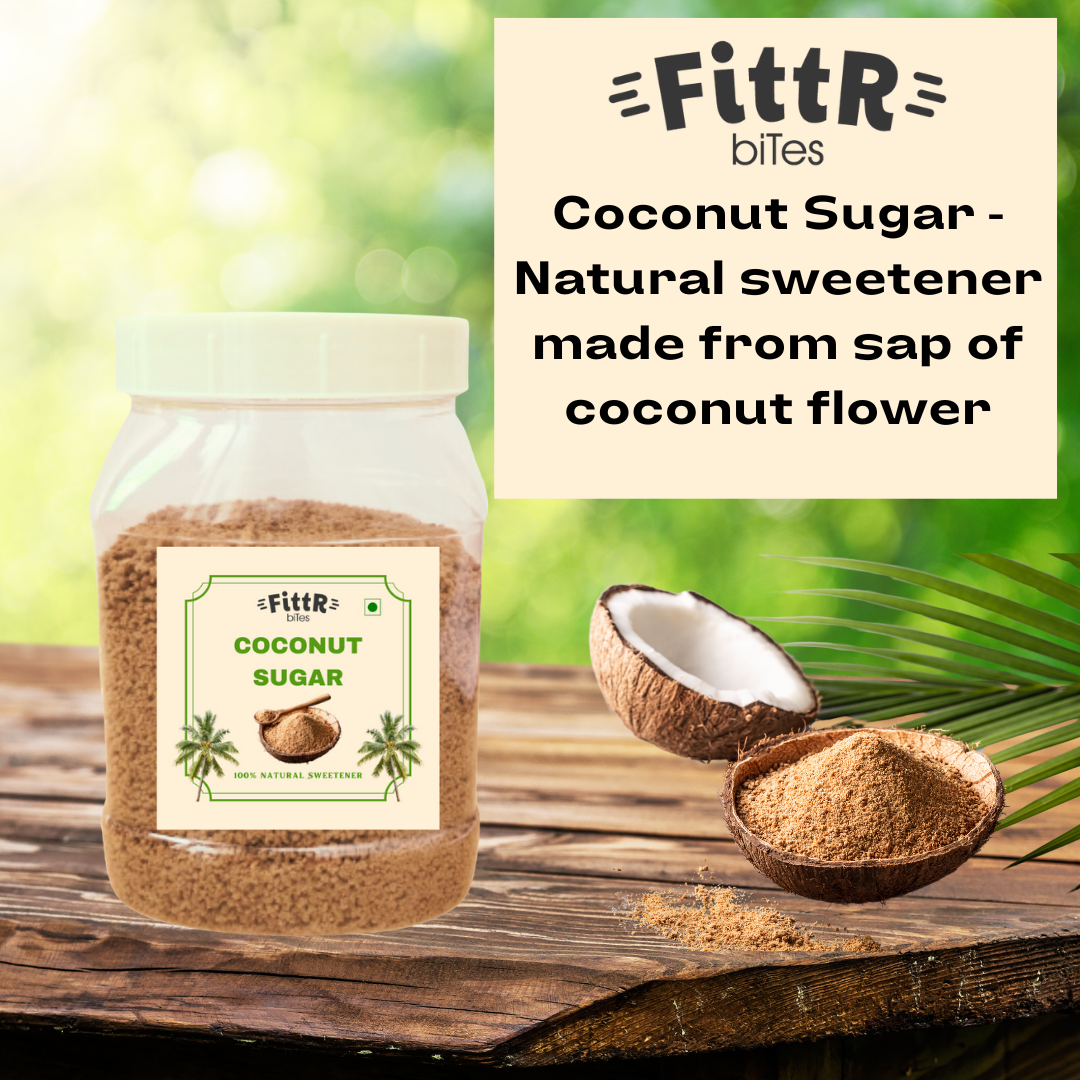 FittR Bites Coconut Sugar, Natural Sweetener, pure & healthy sugar alternative, 325 Gm