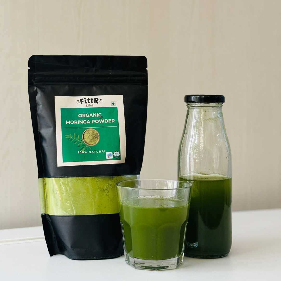 FittR Bites Organic Moringa Powder in a Healthy Kitchen ā Perfect for Everyday Use
