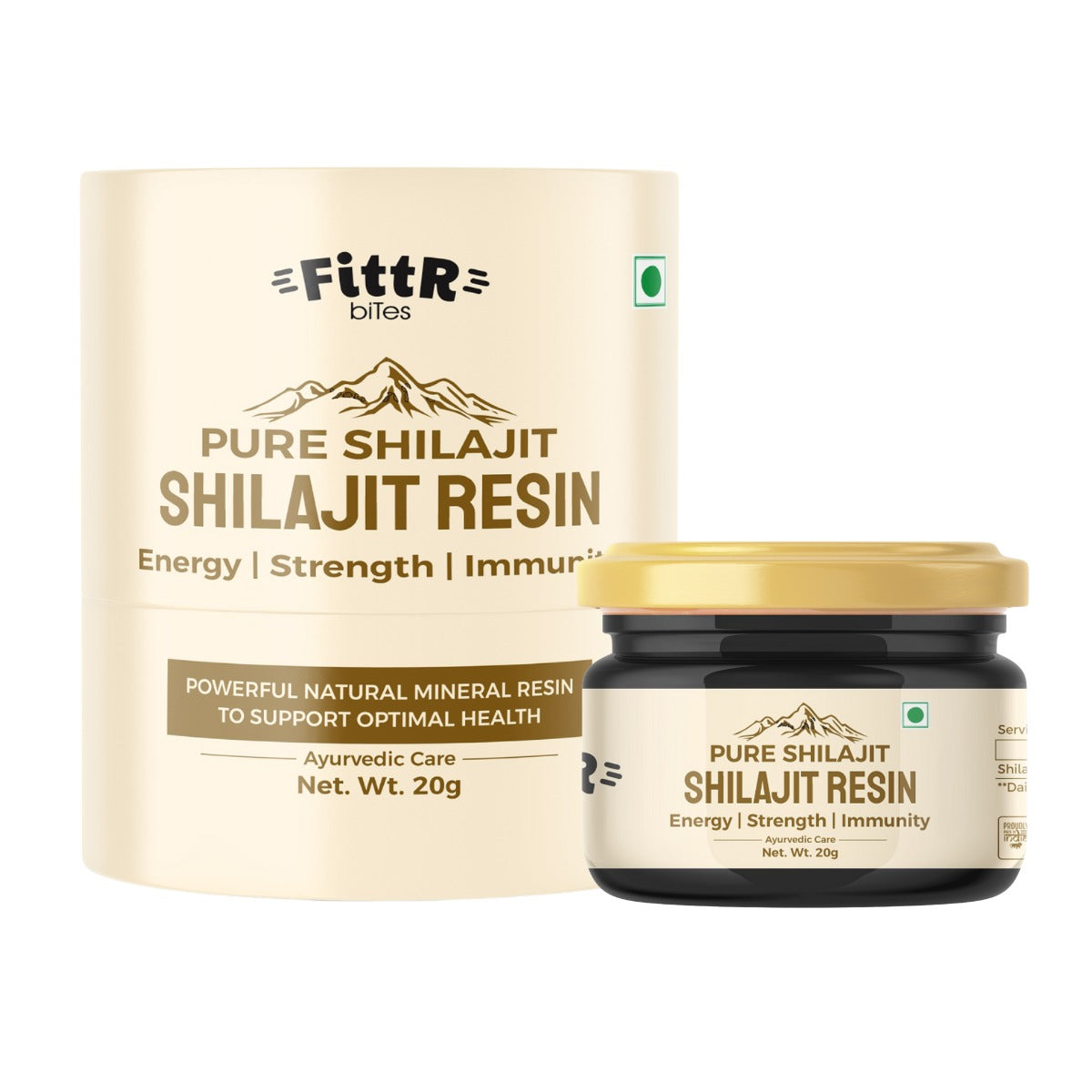 FittR Bites Himalayan Shilajit Resin ā Authentic Ayurvedic Resin for Energy and Immunity