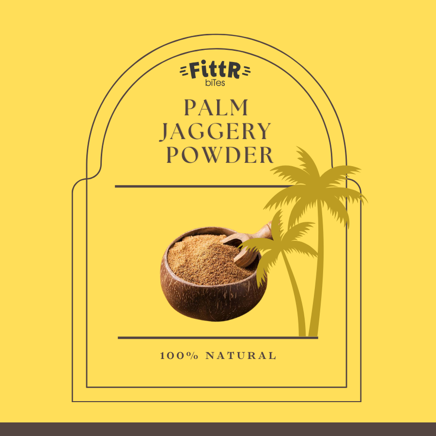 FittR Bites Natural Palm Jaggery, 100% Pure Natural Sweetener, Karupatti, No added preservatives, No artificial sweetener