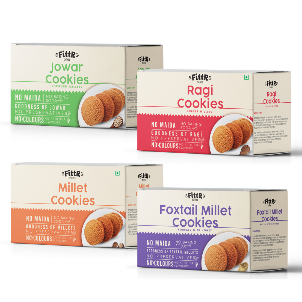 Assorted Millet cookies - pack of 4