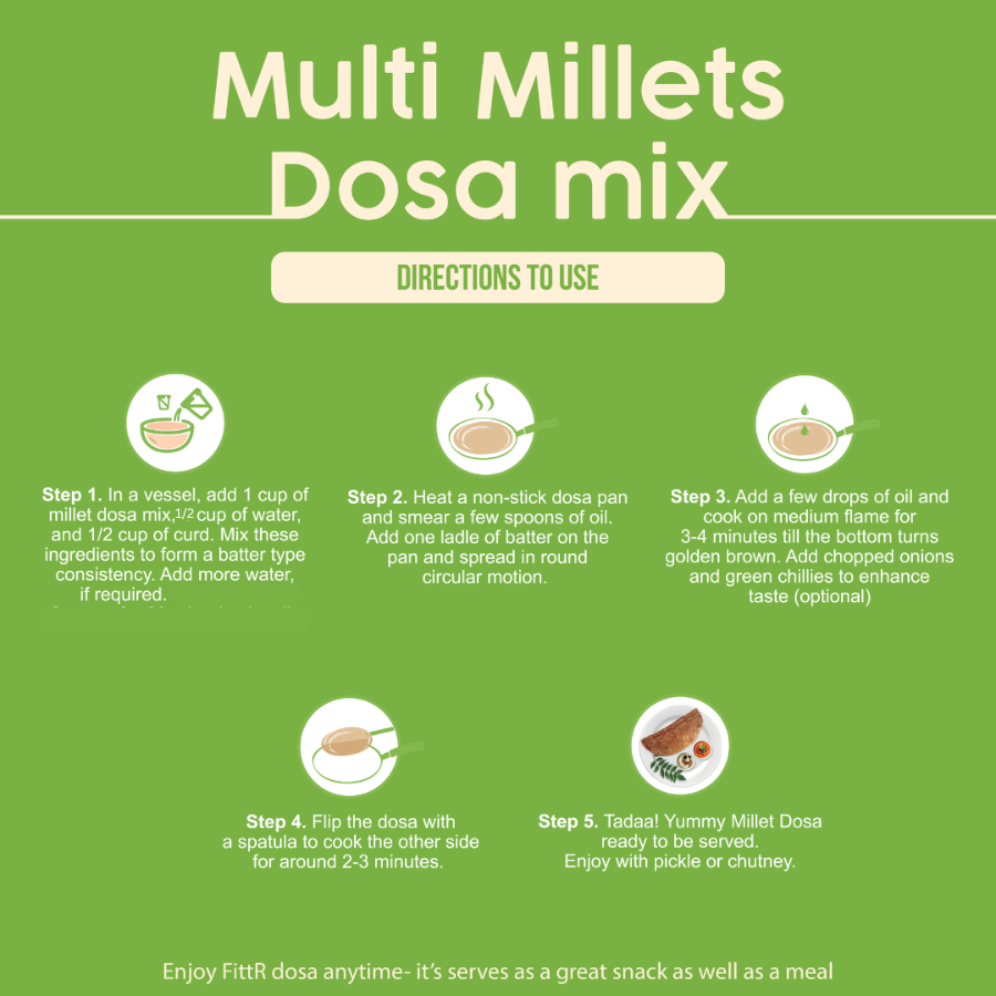 Multi Millets Dosa Instant Mix | Healthy Breakfast | 200 GMS