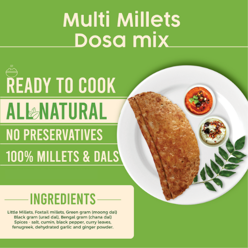 Multi Millets Dosa mix (200g) & Multi Millets Noodles (192g) Combo | Pack of 2