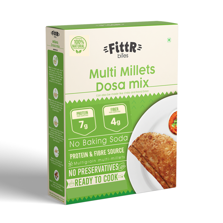 Multi Millets Dosa mix (200g) & Multi Millets Noodles (192g) Combo | Pack of 2