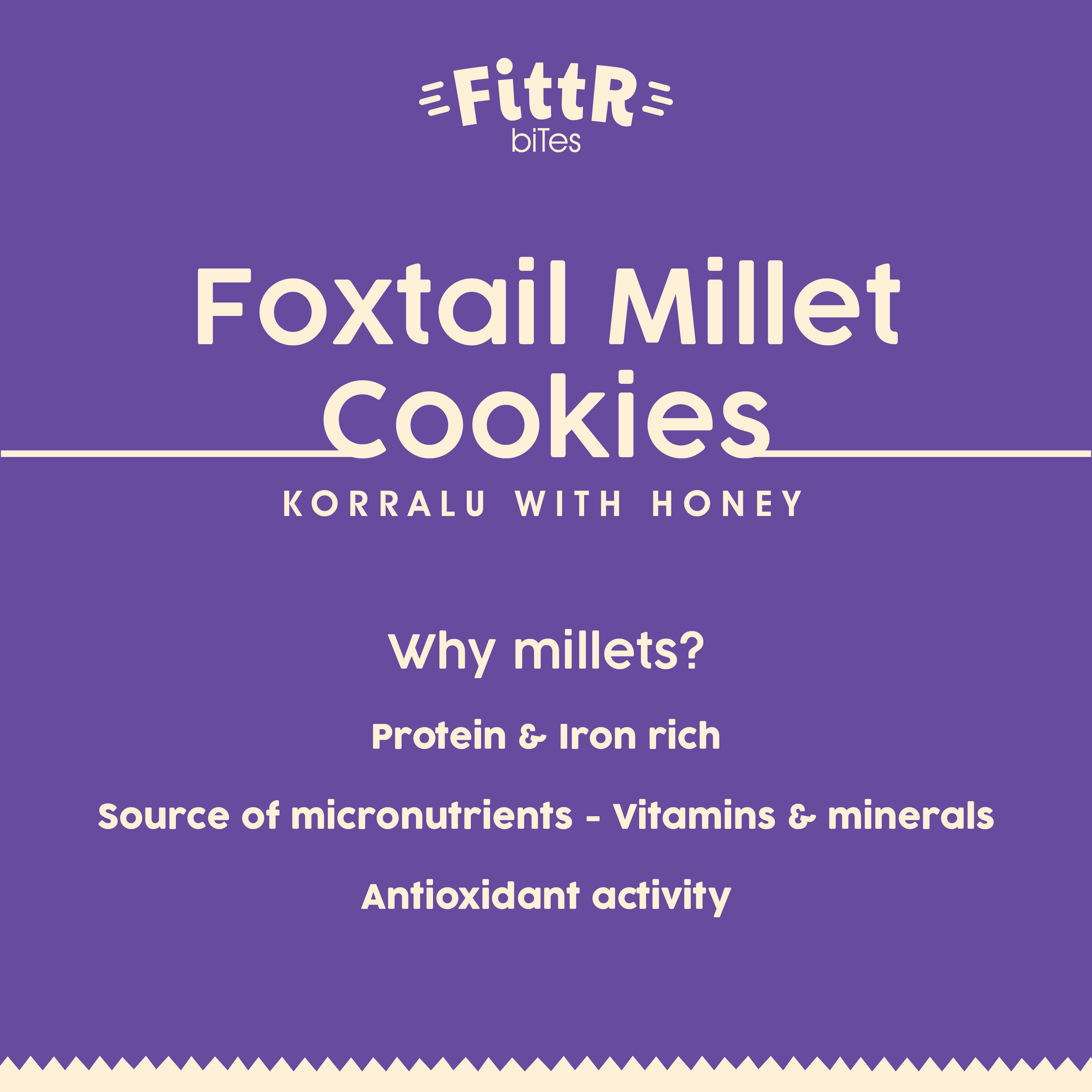 Foxtail Millet Cookies (Pack of 4 boxes - 100 gms box each)